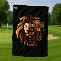 Christian Bible Verse Joshua 19 Lion Golf Towel thumb 1
