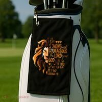 Christian Bible Verse Joshua 19 Lion Golf Towel thumb 2