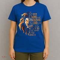 Christian Bible Verse Joshua 19 Lion T-Shirt thumb 4