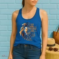 Christian Bible Verse Joshua 19 Lion Women's Tank Top thumb 2