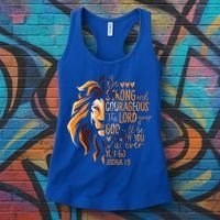 Christian Bible Verse Joshua 19 Lion Women's Tank Top thumb 3