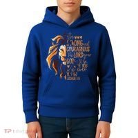Christian Bible Verse Joshua 19 Lion Kids Hoodie thumb 4