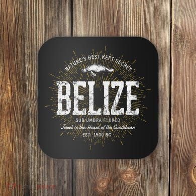 Caribbean Belize Vintage Style Retro Belize Coaster