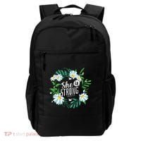 Christian Bible Verse She Is Strong Proverbs 3125 Flower Backpack thumb 0