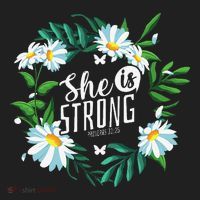 Christian Bible Verse She Is Strong Proverbs 3125 Flower Hat thumb 2