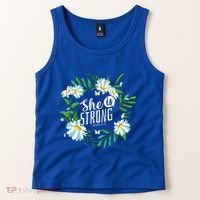 Christian Bible Verse She Is Strong Proverbs 3125 Flower Tank Top thumb 2