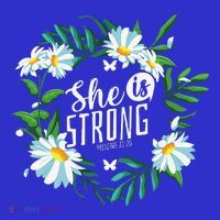 Christian Bible Verse She Is Strong Proverbs 3125 Flower Visor thumb 3