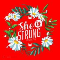 Christian Bible Verse She Is Strong Proverbs 3125 Flower Santa Hat thumb 1