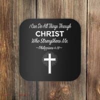 Christian  Bible Verse Jesus I Can Do All Things Christ Coaster thumb 0