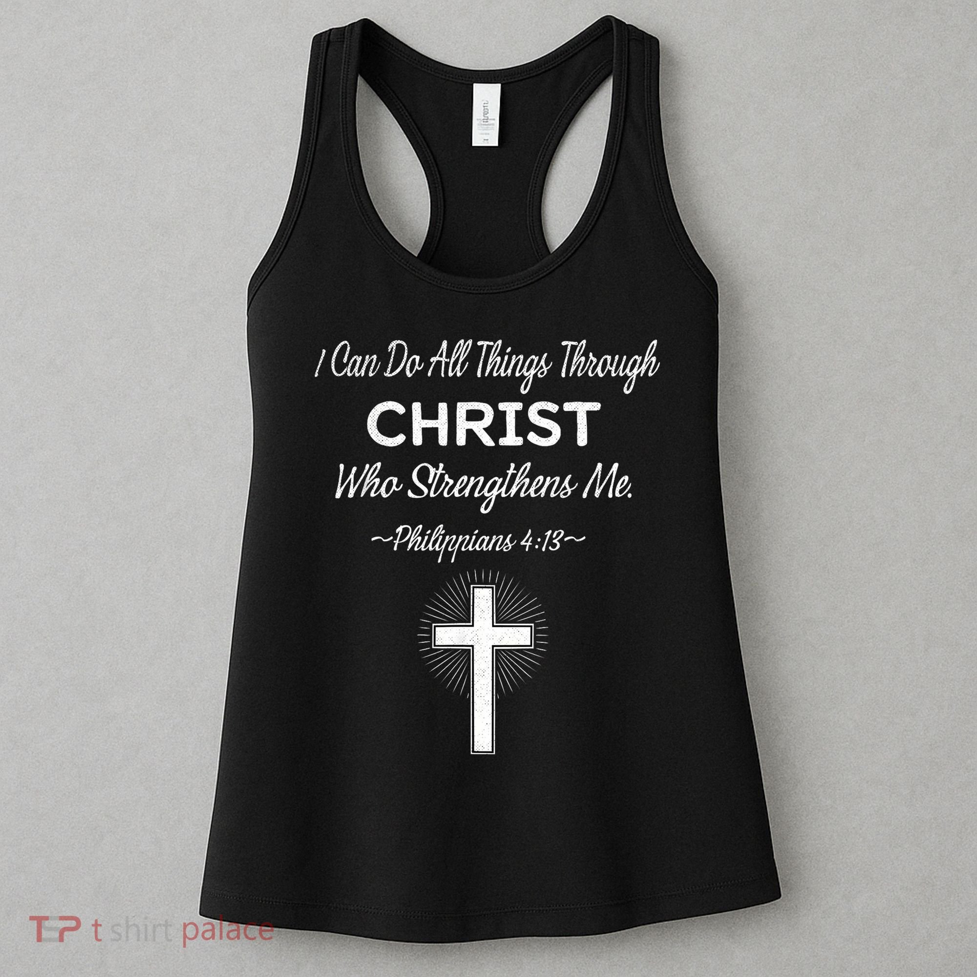 Christian  Bible Verse Jesus I Can Do All Things Christ Women's Tank Top