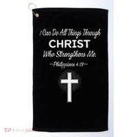 Christian  Bible Verse Jesus I Can Do All Things Christ Golf Towel thumb 0