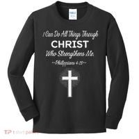 Christian  Bible Verse Jesus I Can Do All Things Christ Kids Long Sleeve Shirt thumb 0