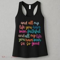 Christian Bible Verse And All My Life You Have Been Faithful Bright Women's Tank Top thumb 3