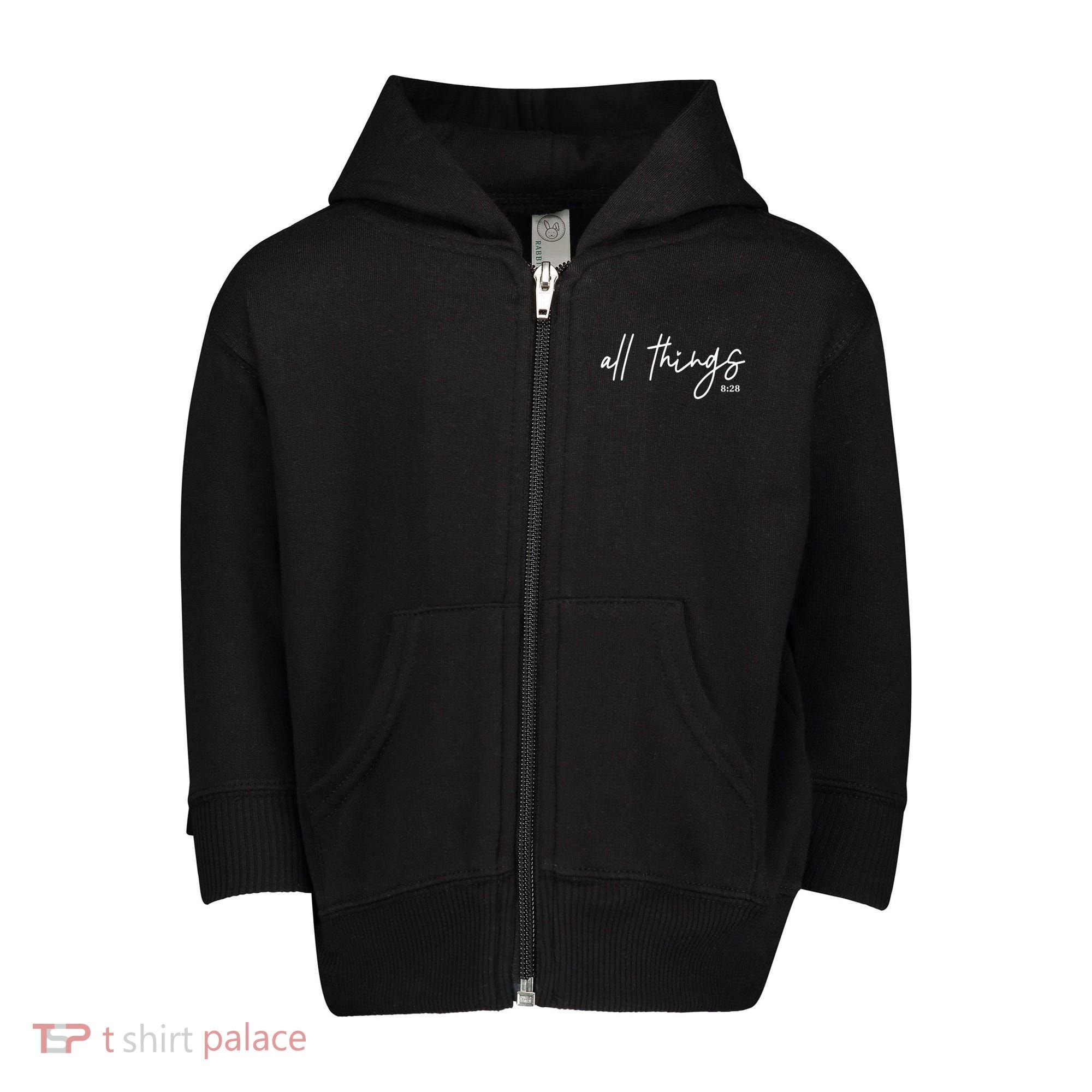 Christian Bible Verse Romans All Things Faith Religious Toddler Zip Fleece Hoodie