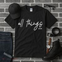 Christian Bible Verse Romans All Things Faith Religious Tall T-Shirt thumb 3