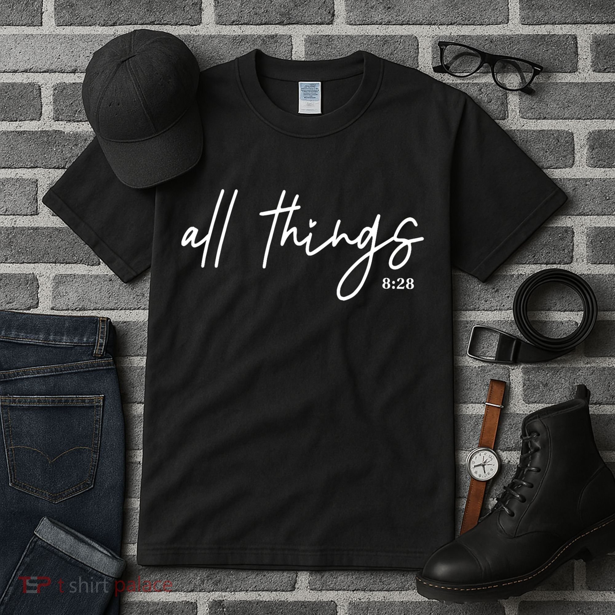 Christian Bible Verse Romans All Things Faith Religious Tall T-Shirt