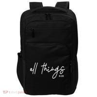 Christian Bible Verse Romans All Things Faith Religious Impact Tech Backpack thumb 0