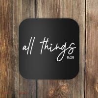 Christian Bible Verse Romans All Things Faith Religious Coaster thumb 0