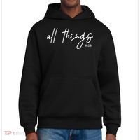 Christian Bible Verse Romans All Things Faith Religious District V.I.T. Heavyweight Hoodie thumb 0