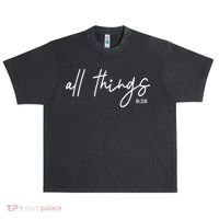 Christian Bible Verse Romans All Things Faith Religious Urban Oversized Heavyweight T-Shirt thumb 0