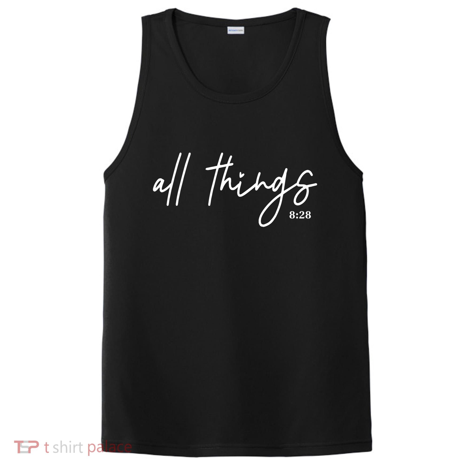 Christian Bible Verse Romans All Things Faith Religious PosiCharge Competitor Tank