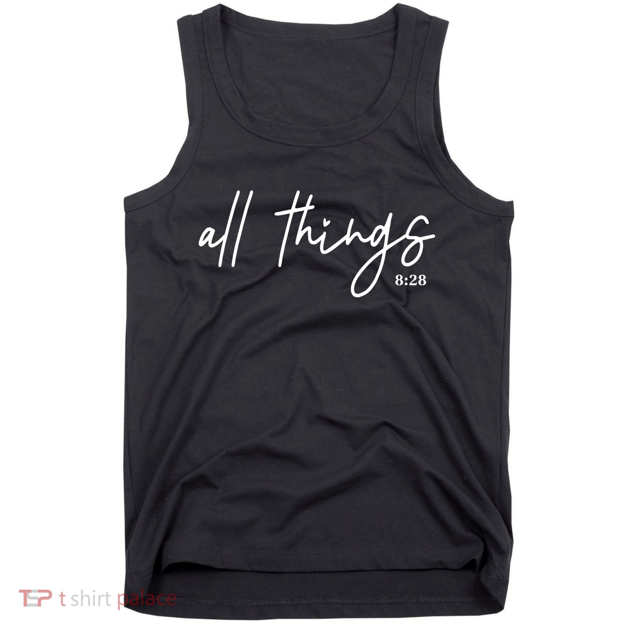 Christian Bible Verse Romans All Things Faith Religious Tank Top