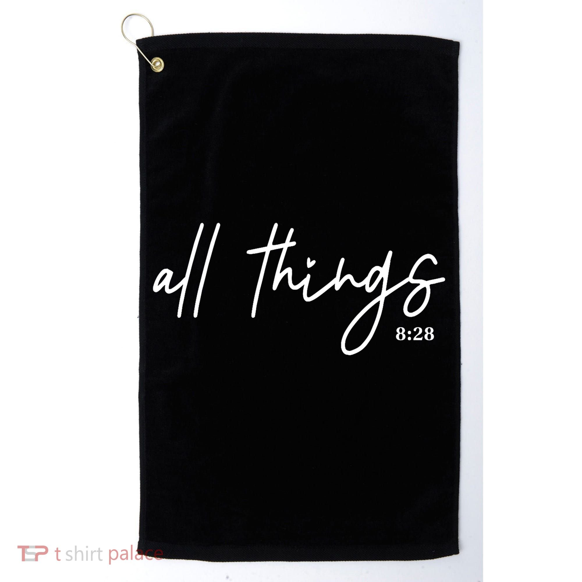 Christian Bible Verse Romans All Things Faith Religious Golf Towel