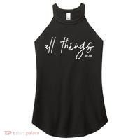 Christian Bible Verse Romans All Things Faith Religious Women's Perfect Tri Rocker Tank thumb 0