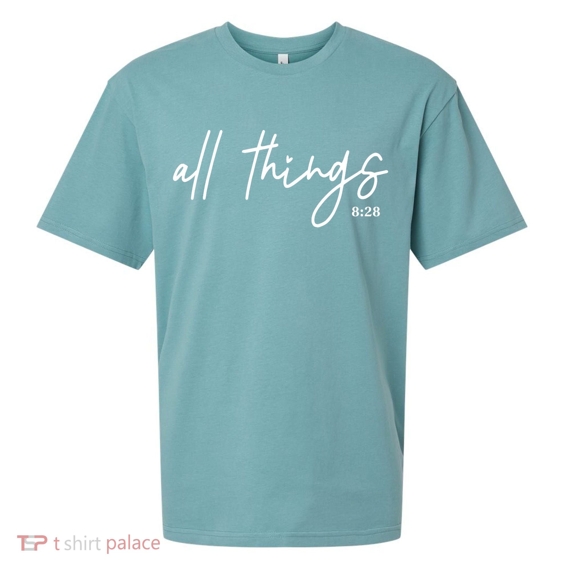 Christian Bible Verse Romans All Things Faith Religious Sueded Cloud Jersey T-Shirt