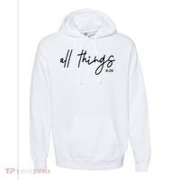 Christian Bible Verse Romans All Things Faith Religious Comfort Colors Garment-Dyed Hooded Sweatshirt thumb 0
