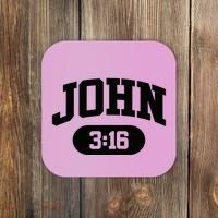 Christian Bible Verse John 316 Coaster thumb 0