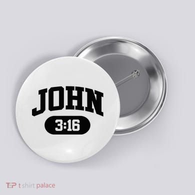Christian Bible Verse John 316 Button