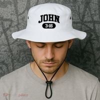 Christian Bible Verse John 316 Bucket Hat thumb 2