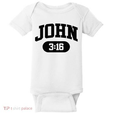 Christian Bible Verse John 316 Baby Bodysuit