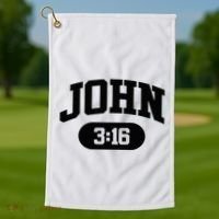 Christian Bible Verse John 316 Golf Towel thumb 1
