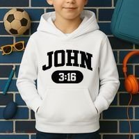 Christian Bible Verse John 316 Kids Hoodie thumb 2