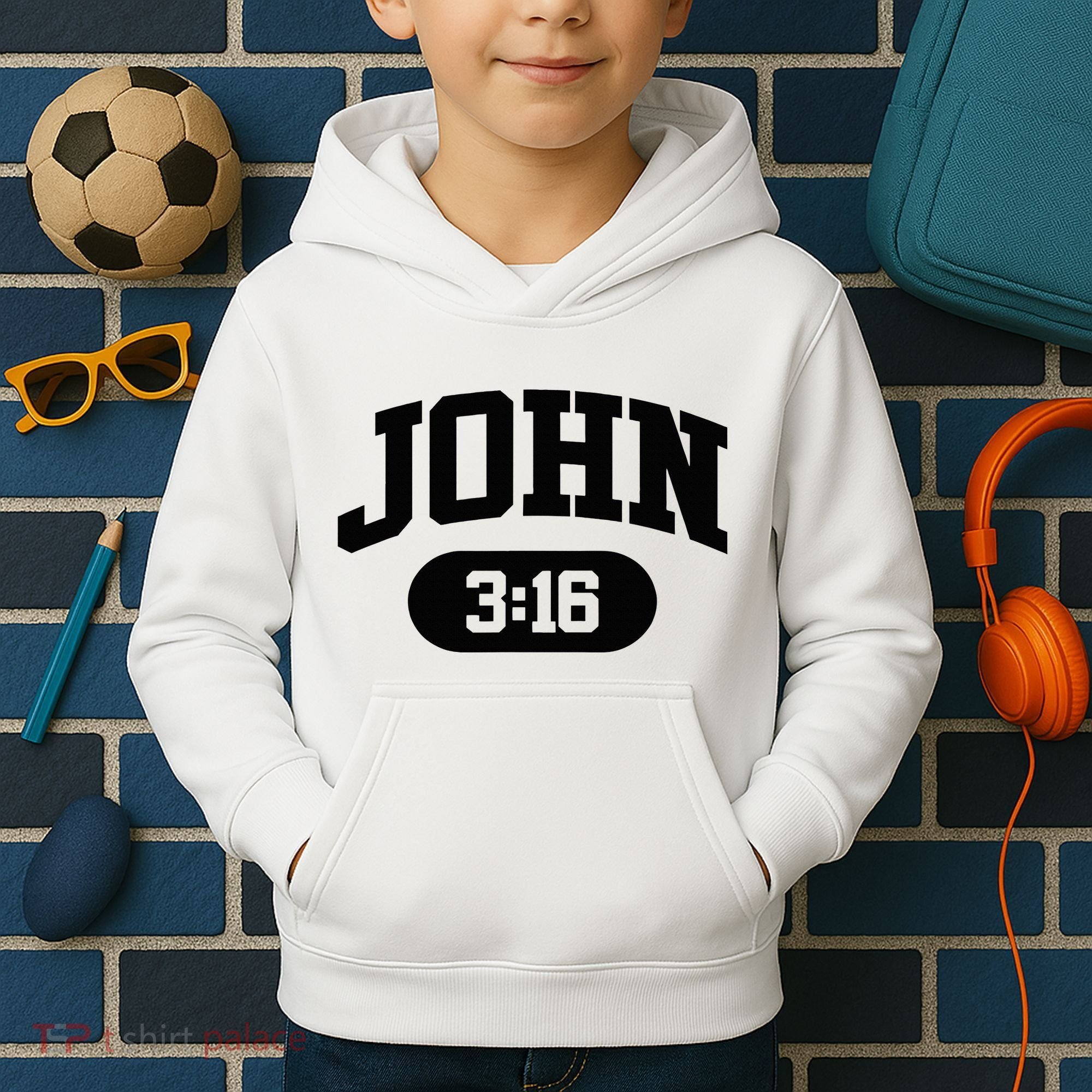 Christian Bible Verse John 316 Kids Hoodie