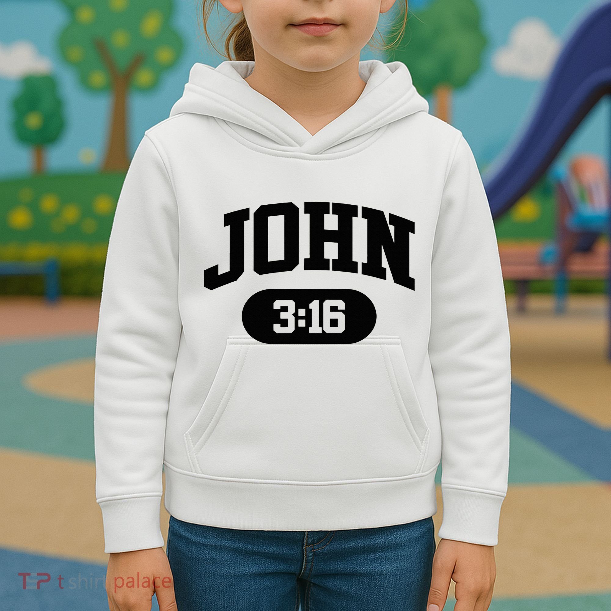 Christian Bible Verse John 316 Kids Hoodie
