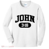 Christian Bible Verse John 316 Kids Long Sleeve Shirt thumb 0