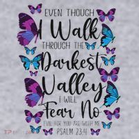 Christian Bible Verse Quote Butterfly Psalm 234 Women's Sweatshirt thumb 2