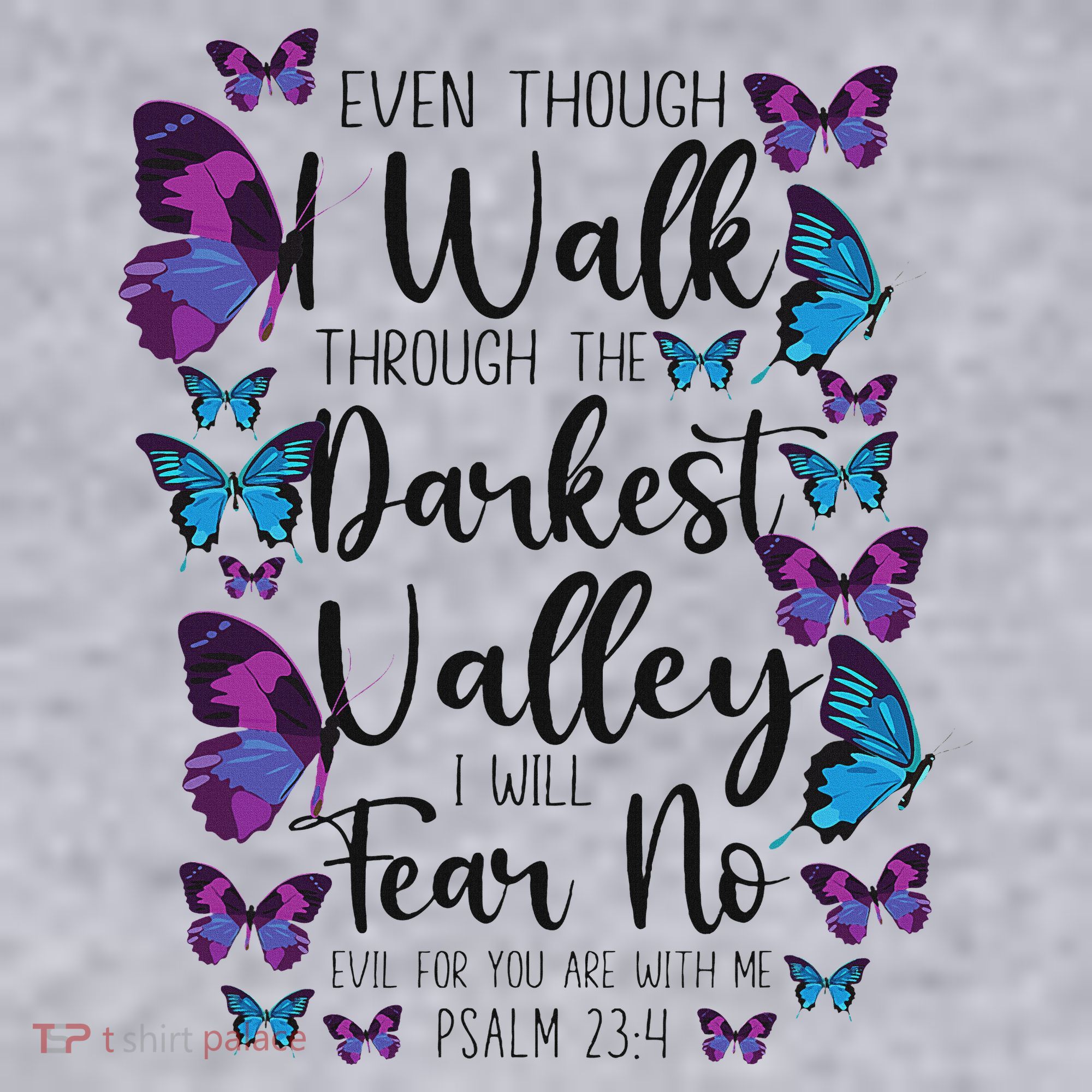 Christian Bible Verse Quote Butterfly Psalm 234 Women's Sweatshirt