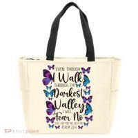 Christian Bible Verse Quote Butterfly Psalm 234 Tote Bag thumb 0
