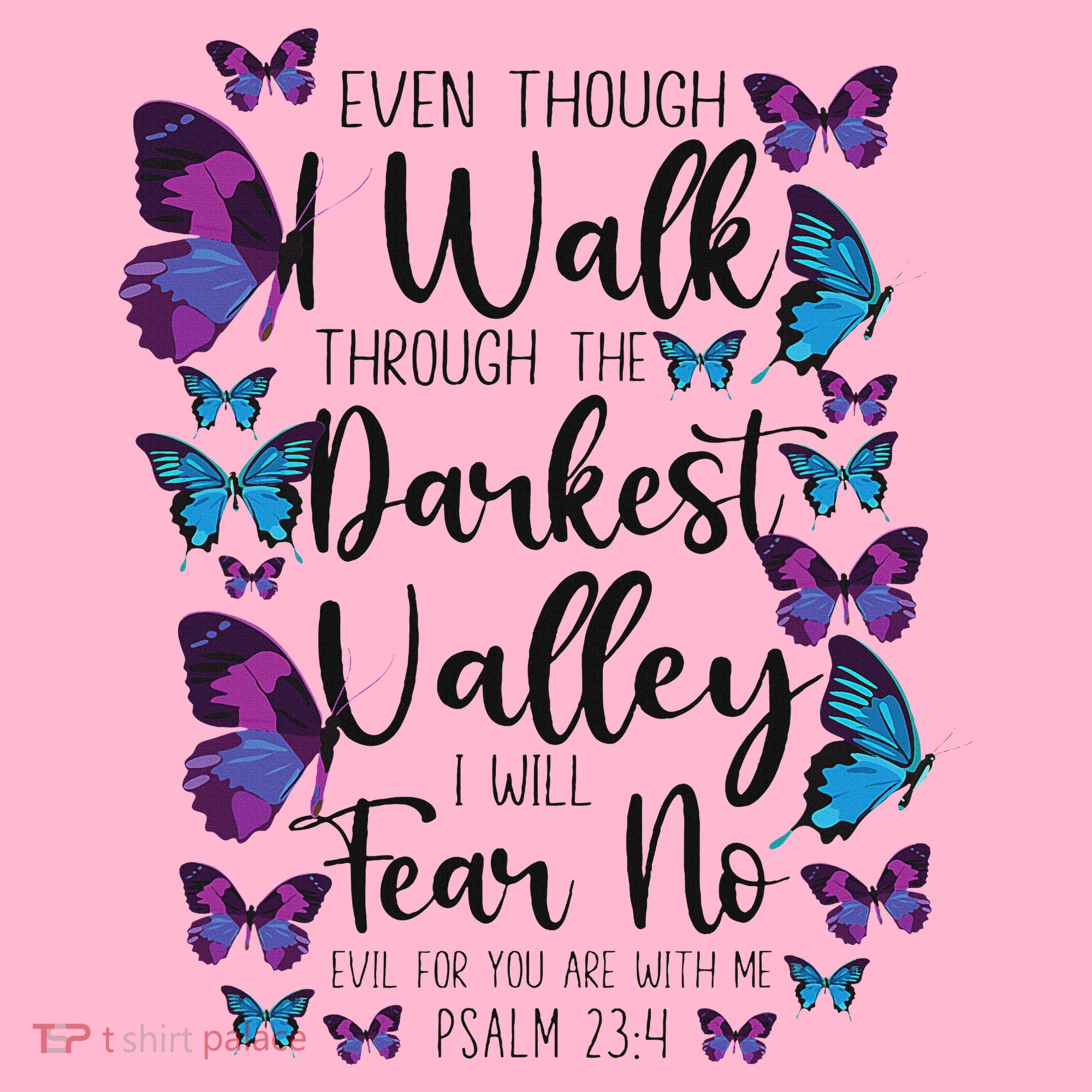 Christian Bible Verse Quote Butterfly Psalm 234 Coaster