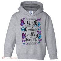 Christian Bible Verse Quote Butterfly Psalm 234 Toddler Hoodie thumb 0