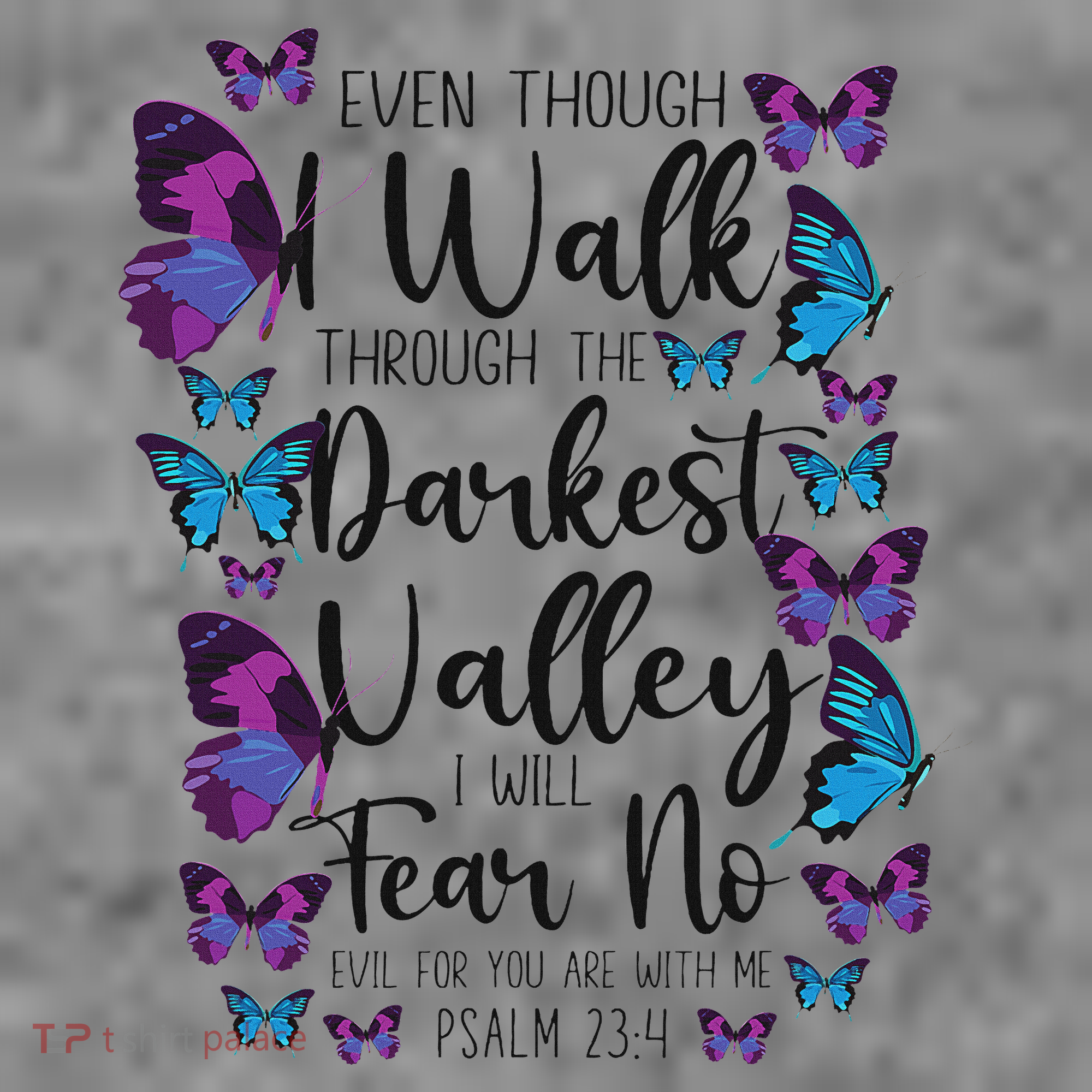 Christian Bible Verse Quote Butterfly Psalm 234 Toddler Hoodie