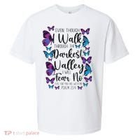 Christian Bible Verse Quote Butterfly Psalm 234 Sueded Cloud Jersey T-Shirt thumb 0