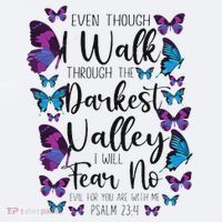 Christian Bible Verse Quote Butterfly Psalm 234 Sueded Cloud Jersey T-Shirt thumb 2