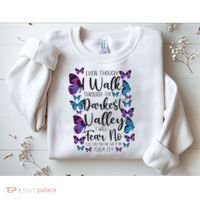 Christian Bible Verse Quote Butterfly Psalm 234 Sweatshirt thumb 2