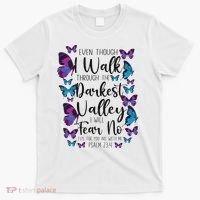 Christian Bible Verse Quote Butterfly Psalm 234 T-Shirt thumb 0