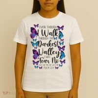 Christian Bible Verse Quote Butterfly Psalm 234 T-Shirt thumb 4